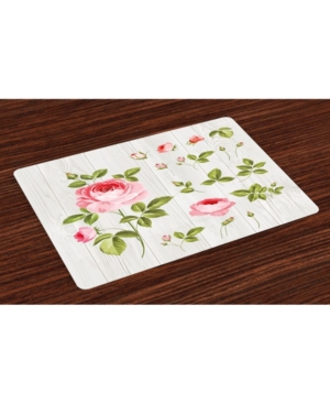 Ambesonne Floral Place Mats Set of 4