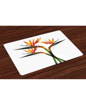 Ambesonne Flower Place Mats Set of 4