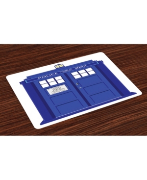 Ambesonne Police Place Mats Set of 4