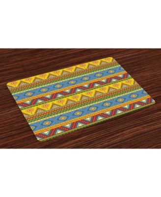 Ambesonne Aztec Place Mats, Set of 4