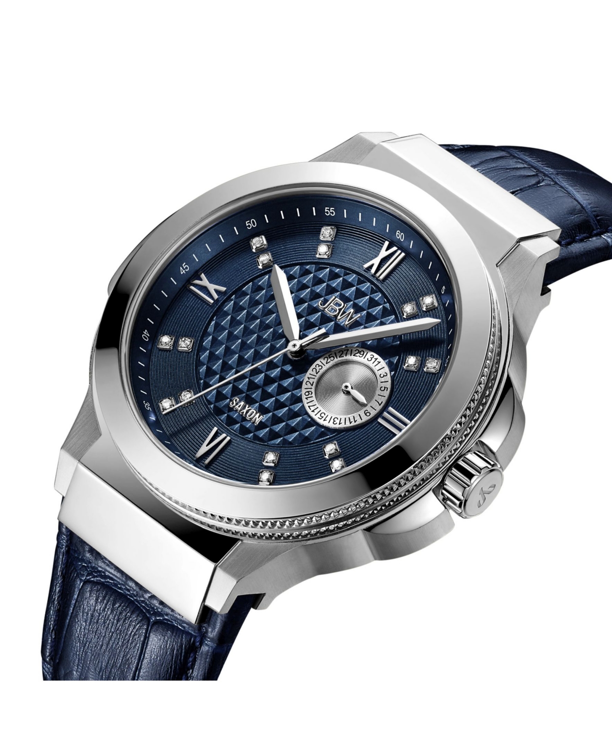Jbw Men's Saxon Diamond (1/6 ct. t.w.) Watch in Stainless-steel Watch 48mm