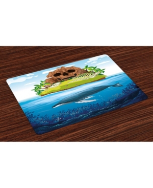Ambesonne Whale Place Mats Set of 4