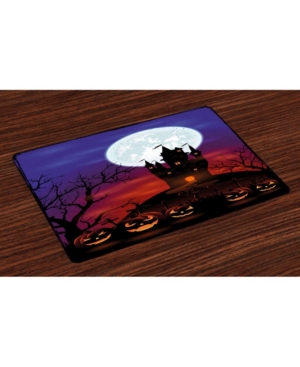 Ambesonne Halloween Place Mats Set of 4