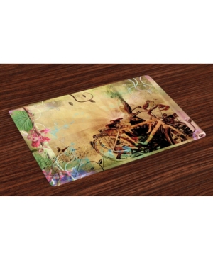 Ambesonne Bicycle Place Mats Set of 4