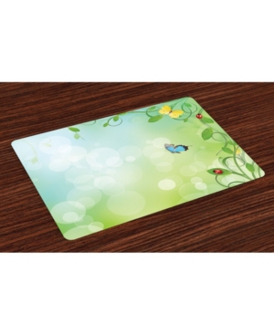 Ambesonne Ladybugs Place Mats Set of 4