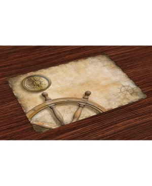Ambesonne Nautical Place Mats Set of 4