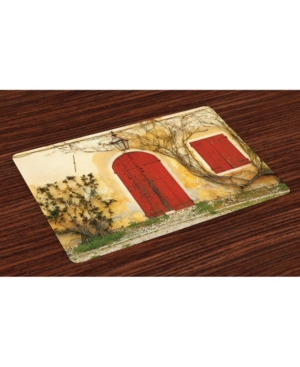 Ambesonne Shutters Place Mats Set of 4