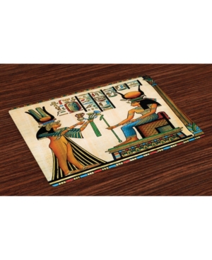 Ambesonne Egyptian Place Mats Set of 4