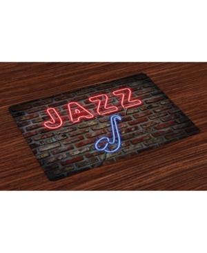Ambesonne Music Place Mats Set of 4