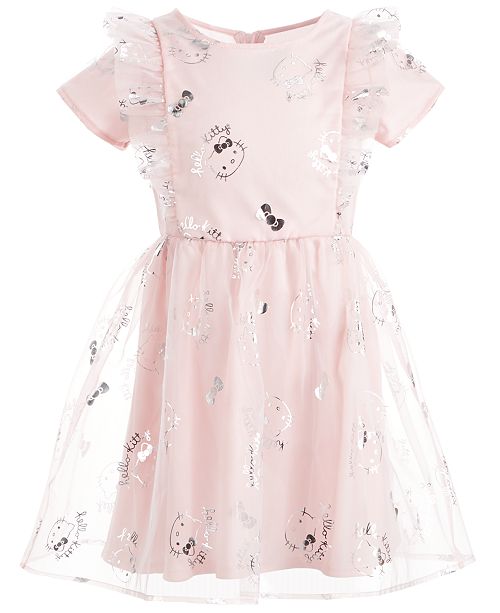 Hello Kitty Toddler Girls Ruffled Mesh Dress Reviews All Girls