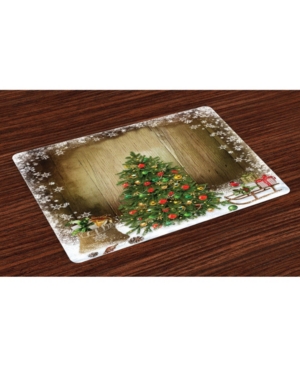 Ambesonne Christmas Place Mats Set of 4