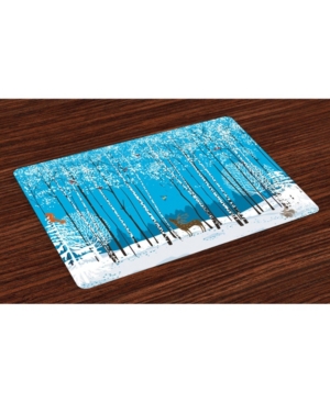 Ambesonne Christmas Place Mats Set of 4