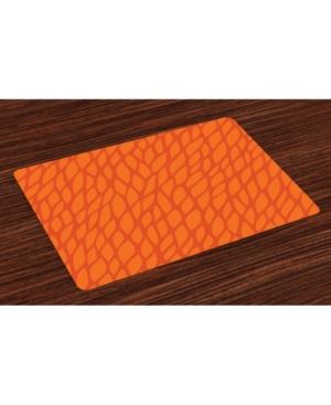Ambesonne Burnt Place Mats Set of 4