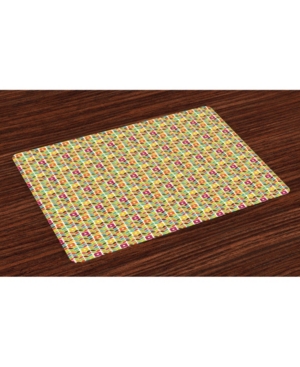 Ambesonne Colorful Place Mats Set of 4