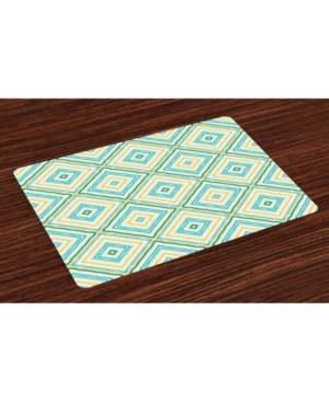 Ambesonne Aqua Place Mats Set of 4