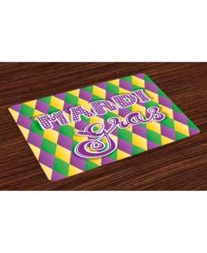 Ambesonne Mardi Gras Place Mats Set of 4