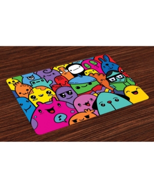 Ambesonne Indie Place Mats Set of 4