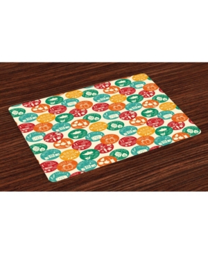 Ambesonne Fitness Place Mats Set of 4