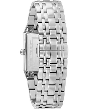 Bulova - Men's Futuro Diamond Accent Stainless Steel Bracelet Watch 30x45mm