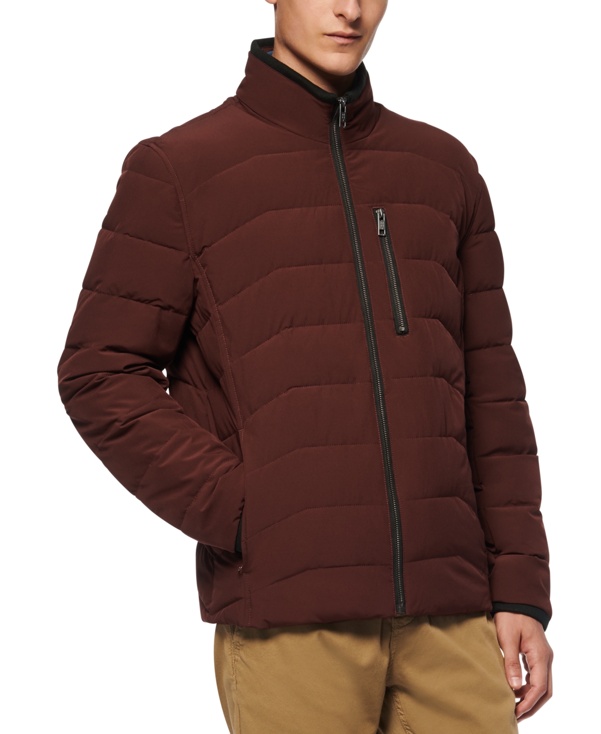 Marc New York Men s Carlisle Stretch Packable Moto Jacket Black Smart Closet