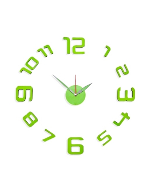 Philip Whitney Glow Number Adhesive Clock In Green