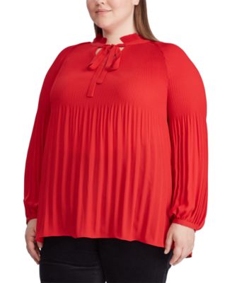 plus size red lace top