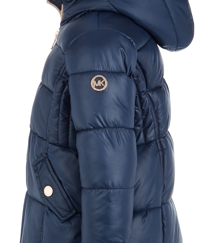 Michael Kors Baby Girls Stadium Hooded Puffer Jacket & Reviews Coats