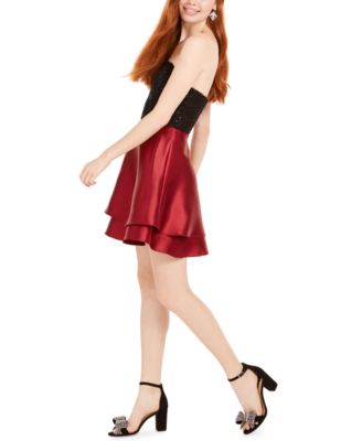 Aazon.co: Speechless Girls' Sleeveless Bridal Satin Fit And Flare...