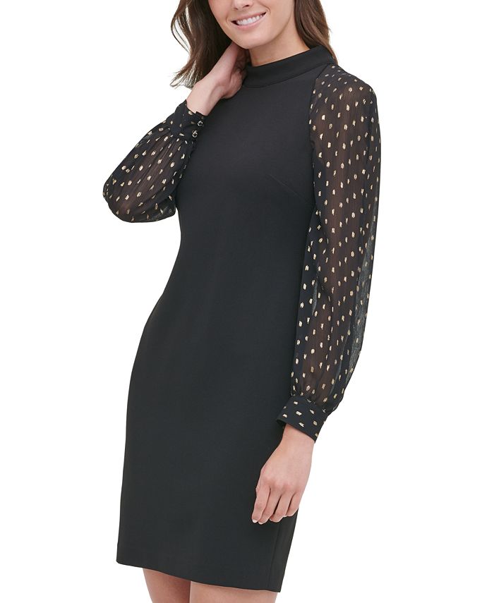 Macy's tommy top hilfiger black dress