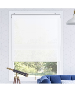 Chicology Snap-N'-Glide Cordless Roller Shades / Window Blind Curtain Drape, Light Filtering, Privacy - Urban White, 31"W X 72"H