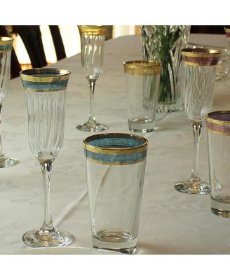 Melania Collection Multicolor Highball Glasses, Set of 6