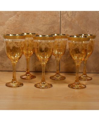 Amber Goblets Set of 6