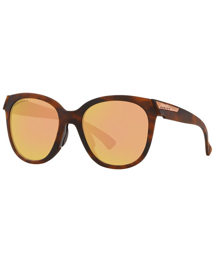 Oakley Low Key Polarized Sunglasses, Matte Brown Tortoise/Rose