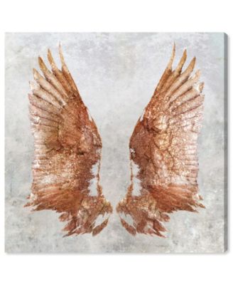 Rose Gold Wings Canvas Art, 24" x 24"