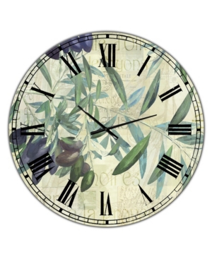 Designart Olives De Nyons Large Cottage Wall Clock - 36