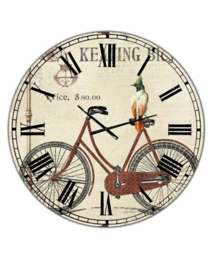 Designart Bike-Keating Bicycle Large Cottage Wall Clock - 36