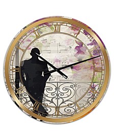 Waiting in Paris Oversized Traditional Wall Clock - 36" x 28" x 1"
