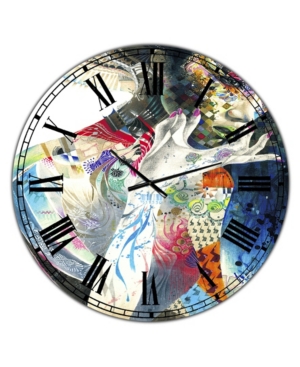 Designart Urban Beauty Wondering Large Modern Wall Clock - 36