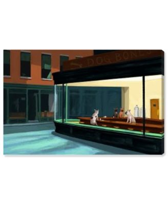 Carson Kressley - Night Dogs Canvas Art, 45" x 30"