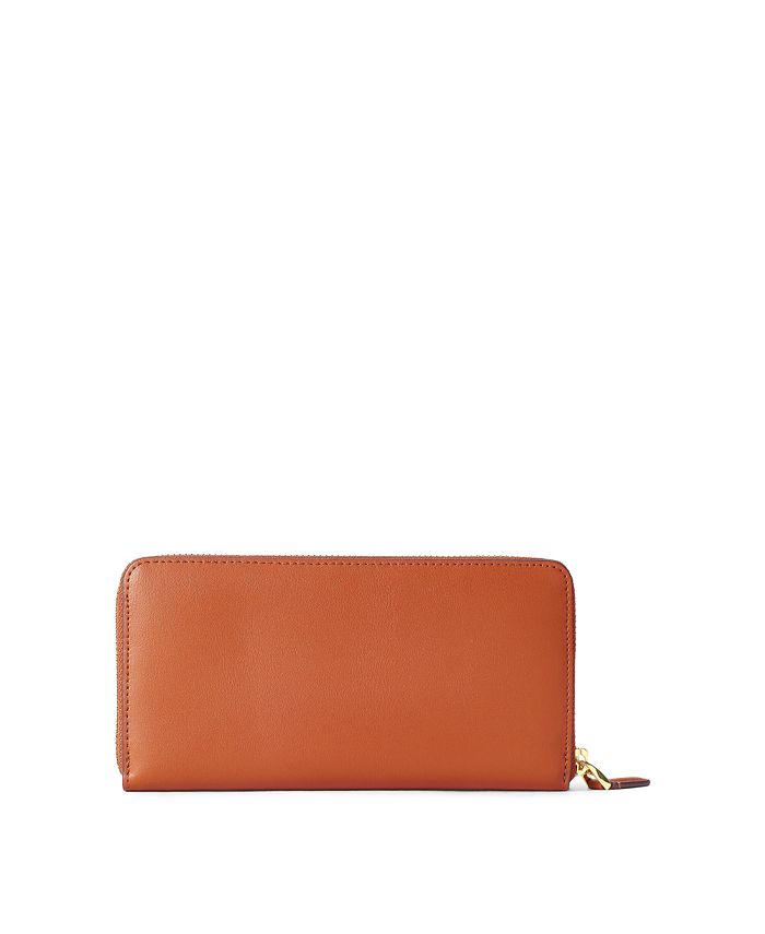 Lauren Ralph Lauren Smooth Leather Zip Wallet & Reviews - Handbags ...