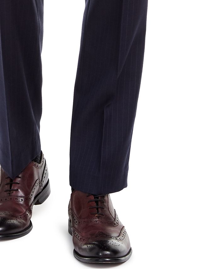 Tommy Hilfiger Men's Modern-Fit THFlex Stretch Navy Pinstripe Suit Pants & Reviews - Pants - Men