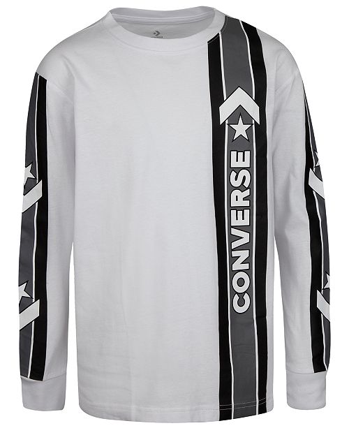 Converse Big Boys Oversized Sport Stripe Logo T Shirt Reviews