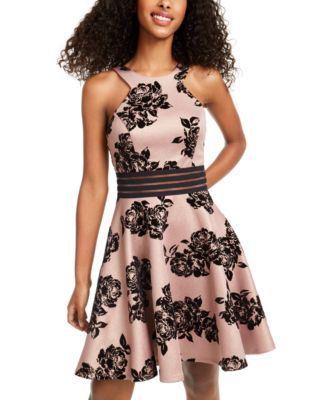 macy's rose gold dress