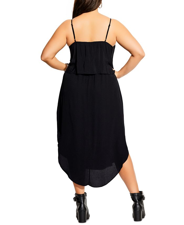 City Chic Trendy Plus Size Layered Midi Dress - Macy's