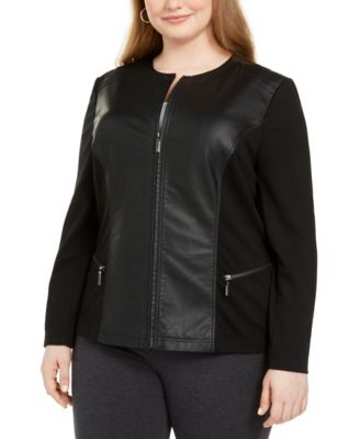 plus size knit moto jacket