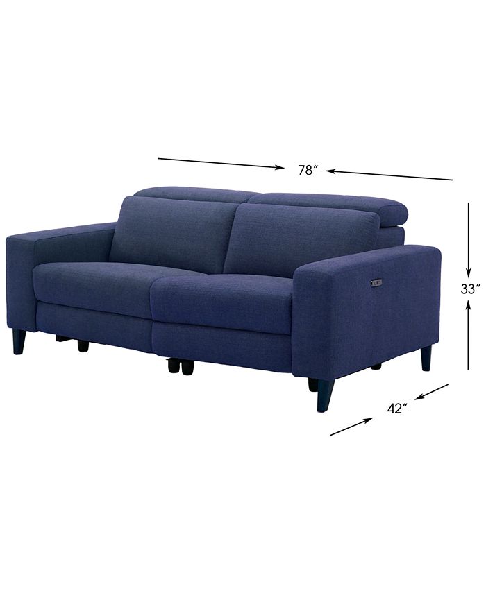 Furniture CLOSEOUT! Sleannah 2Pc. Fabric Sofa with 2 Power Recliners