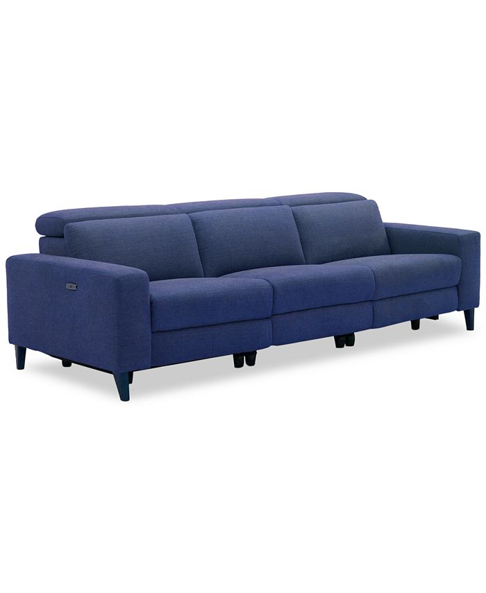 Furniture CLOSEOUT! Sleannah 3Pc. Fabric Sofa with 3 Power Recliners