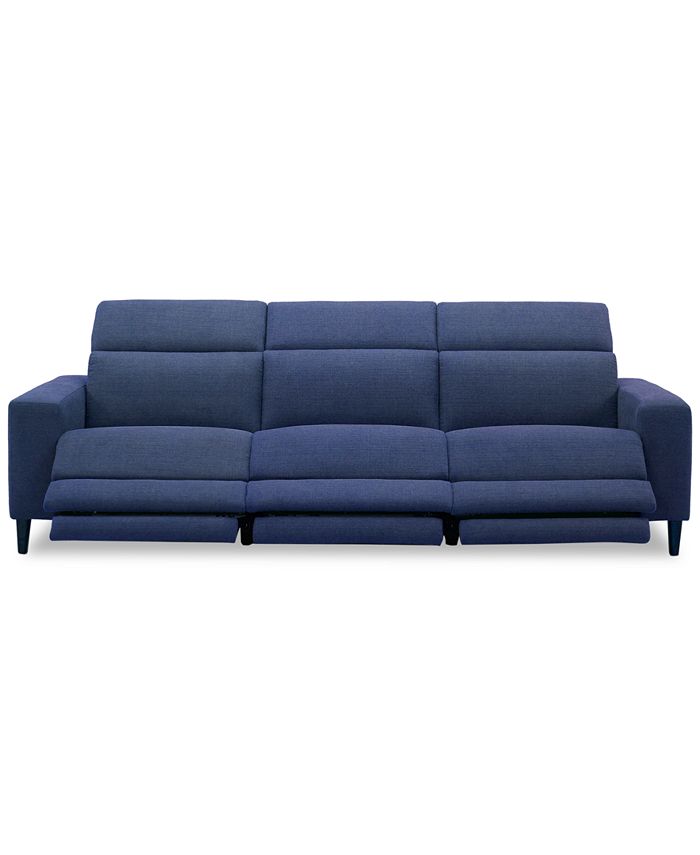 Furniture CLOSEOUT! Sleannah 3Pc. Fabric Sofa with 3 Power Recliners