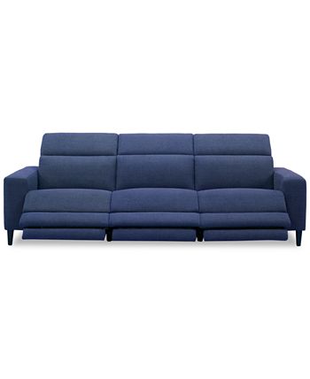 Furniture - Sleannah 3-Pc. Fabric Sofa with 3 Power Recliners
