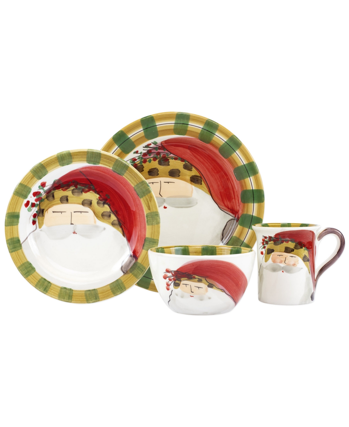 Old St. Nick Animal Hat 4 Piece Place Setting - Animal